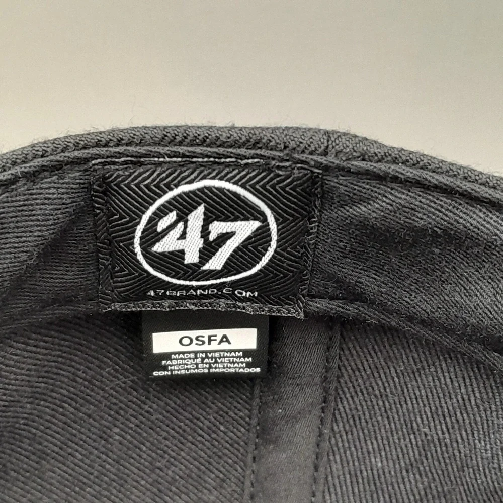 '47 Pittsburgh Steelers NFL Black Strapback Hat Curved Brim Logo Cap OSFM
